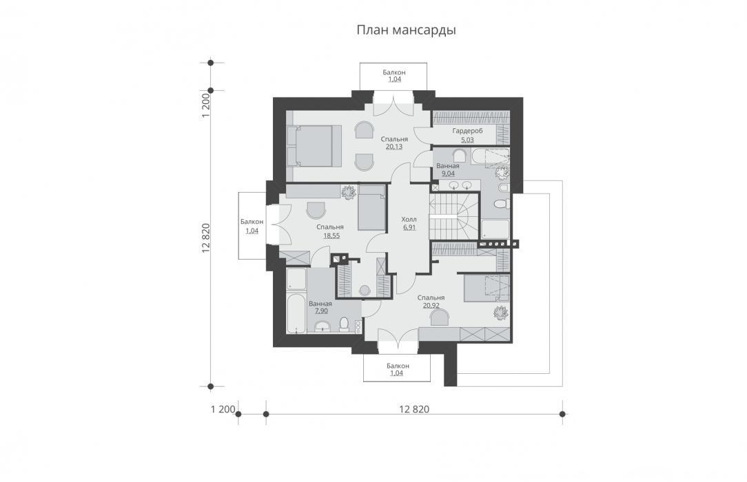СКТК-193 план мансардного этажа