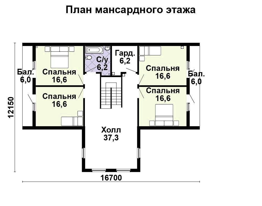 СКПК-278 план мансардного этажа