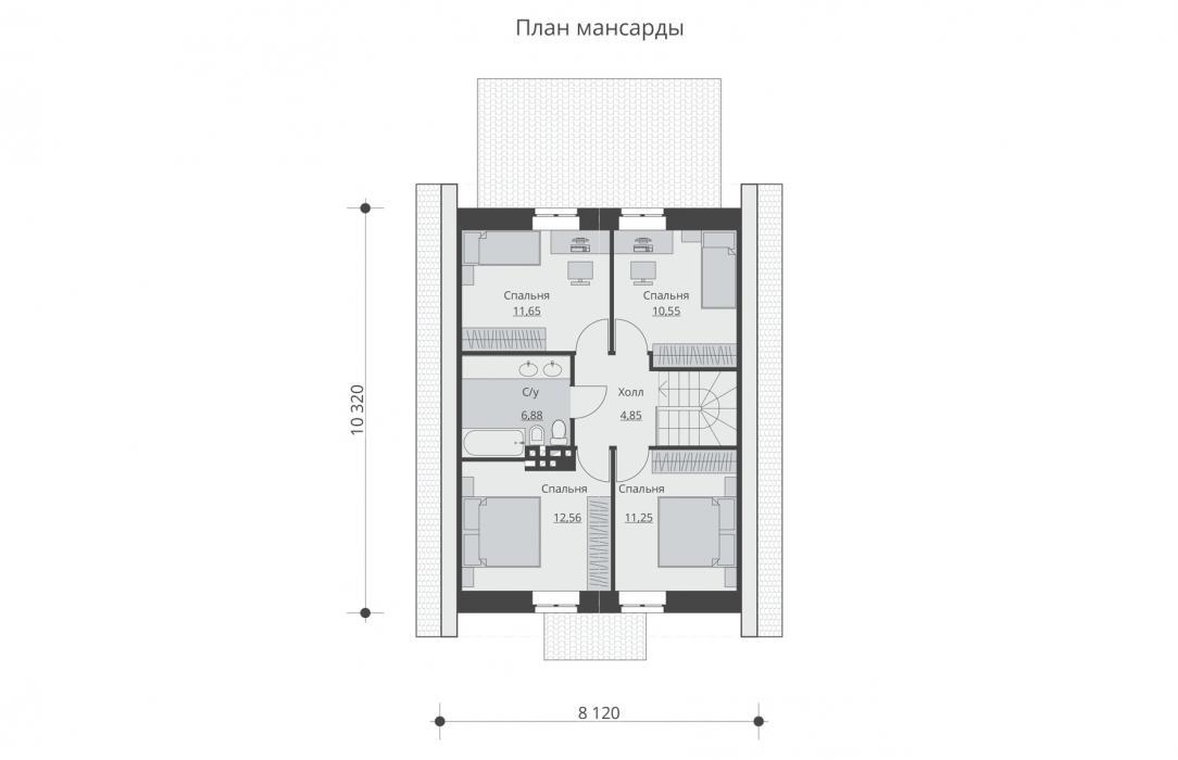 СКТК-171 план мансарды